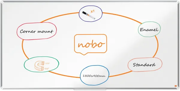 Nobo Premium Plus emailliertes Whiteboard 180x90cm weiß